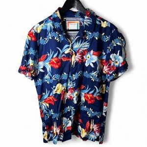 Denim & Flower Navy Floral Button Down Shirt